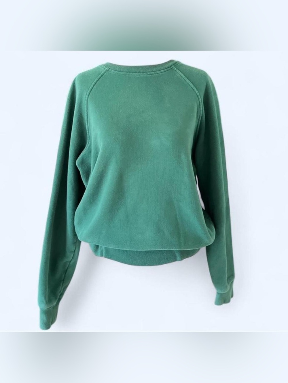 Reformation Classic Green Scoop Crewneck Sweatshirt Casual Minimalist Beachy